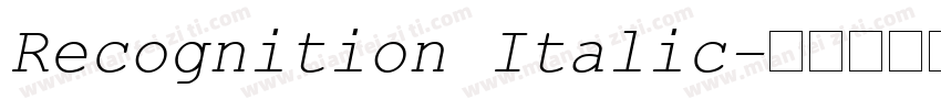 Recognition Italic字体转换